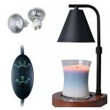 SOKCVSEA Candle Warmer Lamp - Candle Warmer with Timer Height Adjustable, Birthday Gifts for Women Mom Gifts, House Warming Gifts New Home Decor, Wax Melt with 2 Bulb Black