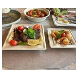 GreenWorks 8 inch and 10 inch Compostable Plates (each 50 Count), 100 Count Bagasse and Bamboo Fiber Disposable Paper Plates