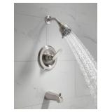 Delta Foundations 13 Series 2-Spray Bathtub and Shower Faucet Set, Chrome Shower Head and Handle Set, Valve Trim Kit, Chrome BT13410 (Valve Not Included)