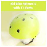 67i Toddler Bike Helmet - Girls Helmets (18.9\"-21.2\") with 11 Ventilation Vents, Adjustable Knob & Double Buckle, ABS EPS Layered Safety for Ages 1-4 (Yellow)