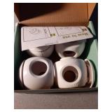 Child Safety Door Knob Cover (4 Pack) Hard-to-Remove Dual-Lock Door Handle Covers for Kids - Reusable Baby Proof Door Knob Locks - Installs Easily, No Tools Needed (White)