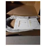 KirlystonE Kitchen Faucet with Side Sprayer, Brushed Nickel 2-Handle Faucet for 4 Holes Kitchen Sink