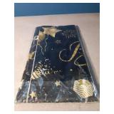 Tudomro 3 Pcs Happy Birthday Tablecloths Happy Birthday Party Decorations Plastic Table Cover Rectangular Cloths for Women Men Baby Shower Party Supplies, 108 x 54 Inch (Black Gold)
