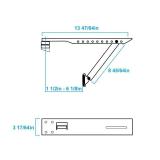 Air Jade Window Air Conditioner Bracket, Up to 85 lbs, Designed to Fit 5,000 to 12,000 BTU Sized Small Unit, Light Duty Universal AC Support Brackets (S)