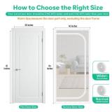 Reinforced Cat Screen Door, 40X84â Heavy Duty Pets Proof Screen Door with Two Way Zips, Prevent Dogs Cats Running Out from Home, Bedroom, Living Room, Kitchen Patio Door