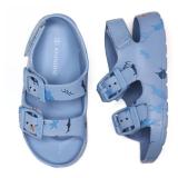 INMINPIN Toddler Boys Girls Buckle Sandals Comfort Open Toe Sandal with Adjustable Back Strap, Haze Blue, 6 Toddler