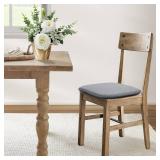 Shinnwa Kitchen Seat Cushions Set of 2, Non Slip Dining Chair Cushions, U-Shaped Indoor Chair Pads, 2 Pack, 15 x 16 Inches, Grey