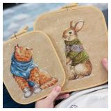 Nurge Adjustable Embroidery Table Stand and Embroidery Hoop Small-Medium , Cross Stitch Hoop Stand, Embroidery Hoop Holder. Hand Polished Natural Wood (Stand + No:2-3)