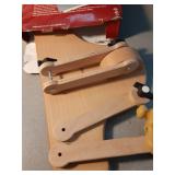 Nurge Adjustable Embroidery Table Stand and Embroidery Hoop Small-Medium , Cross Stitch Hoop Stand, Embroidery Hoop Holder. Hand Polished Natural Wood (Stand + No:2-3)