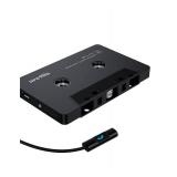 arsvita Bluetooth 5.0 Cassette to Aux Adapter for Car, Tape Audio Adapter, Hands-Free Call, Charcoal Black
