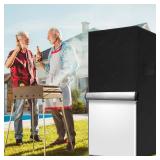 Coldairsoap Outdoor Refrigerator Cover Outdoor Dustproof Freezer Covers for Protecting Upright Freezers/Beverage Refrigerator Suitable for Large Cold Rooms (Black, 33\" x 33\" x 67\")