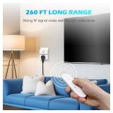 SURNICE Mini Remote Control Outlet On Off Switch Plug for Christmas Lights, 260ft RF Range, Wireless Remote Light Switch 1800W/15A, White, FCC Listed(1 Remote + 3 Outlets)