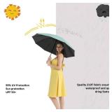 BAODINI Inverted UV Protection Umbrella for Rain and Sun Medium Size 46 inch arc Canopy UPF 50+ Rverse Compact Umbrella Auto Open Close for Travel