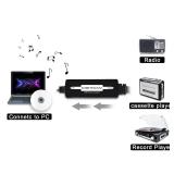 USB Audio Capture Card Grabber for Vinyl Cassette Tapes to Digital MP3 Converter, Support Mac & Windows 10/8.1/8 / 7 / Vista/XP