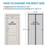 Heavy Duty Door Screen Magnetic Closure, LOVIGA Thickened Fiberglass Screen Door Mesh, Self Sealing, Tear Resistant, Easy Assemble, Fine Mesh Keep Bugs Out Fit Door Size 36 Inch X 82 Inch