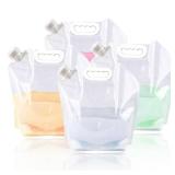 SUPANT 5 Litres(4PCS) Collapsible Water Jug Container, Freezable, 5.3 Gal BPA Free Plastic Water Carrier Tank, Outdoor Folding Water Bag for Sport Camping Riding Mountaineer, Food Grade