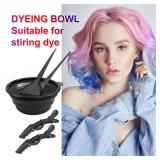 Yexixsr 5Pcs Professional Salon Hair Coloring Dyeing Kit, Hair Bleach Dit Hair Coloring Products with Hair Dye Brush, Hair Color Bowl, Hair Clips
