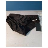 Black Mid Rise Bikini Bottoms for Women - 2025 Full Coverage Bathing Suit Bottom Tummy Control Swimsuit Bottom M