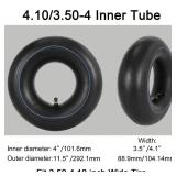 ONLY ONE Pack of 11x4-4 Inner Tube TR87 Bent Stem also Fits 11X4.00-4 4.10-4 4.10/3.50-4 Tire Replacement for Hand Truck, Lawn Mower, Wheelbarrow, Tractor, Garden Carts Tire Tube