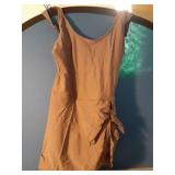 Century Star One Piece Swimdress Swimsuits for Women with Skirt Tummy Control Swim Dresses Bathing Suit Swimwear Coffee Small