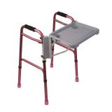 DMI Walker Tray Rollator Tray Mobility and Walker Accessory Tray Table Fits Most Standard Walkers Folding with Two Cup Holders and Tool Free Assembly  16 x 11.8