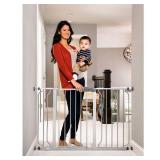 Regalo Extra Wide Easy Step Metal Walk Through Baby Gate - Platinum - Retail: $71