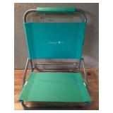 Caribbean Joe Low Steel Outdoor Portable Beach Chair - Teal