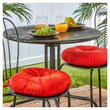 Greendale Home Fashions Salsa 15 in. Round Outdoor Reversible Bistro Seat Cushion (Set of 2)