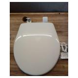 Mayfair Caswell Modern Slow Close Toilet Seat, Easy Clean Hinges and Durable Plastic Seat, Made in USA, Round, White