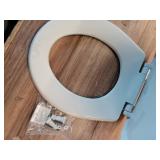 Mayfair Caswell Modern Slow Close Toilet Seat, Easy Clean Hinges and Durable Plastic Seat, Made in USA, Round, White