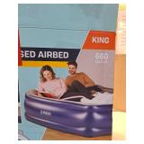 King Size Inflatable Air Mattress Navy blue   - Retail: $69