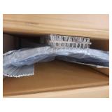 24" Litchfield X-Back Counter Height Barstool Driftwood Brown - Threshold: Solid Hardwood, Rustic Farmhouse Style, Footrests - Retail: $190