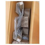 24" Litchfield X-Back Counter Height Barstool Driftwood Brown - Threshold: Solid Hardwood, Rustic Farmhouse Style, Footrests - Retail: $190