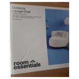 Memory Foam Filled Bean Bag Chair with Corduroy Cover Cream - Room Essentials - Retail: $85