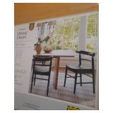 2pk Kaysville Curved Back Wood Dining Chair Black - Threshold designed with Studio McGee: Rubberwood Frame, Non-Upholstered, 250lb Capacity - Retail: $250