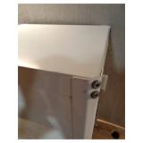 White Metal Rolling Storage Cabinet - Retail: $60