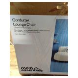 Memory Foam Filled Bean Bag Chair with Corduroy Cover Cream - Room Essentials - Retail: $85