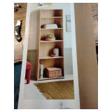 5 Shelf Dorm Bookcase Natural Wood - Room Essentials