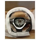 Replacement D Shape Real Carbon Fiber Leather Steering Wheel Compatible With BMW X5 M E70 X6 M E71 2009-2014 (With Paddles) - Retail: $429