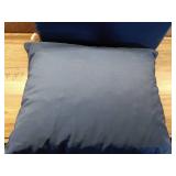 Outdoor Seat Cushion Set 24 x 24 x 4 Inch, Waterproof & Fade Resistant Patio Furniture Cushions with Removable Cover and Ties, Thick Deep Seating Pads for Outside Chair Sofa Couch, Blue