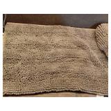 Pack of 3 ,Bathroom Rugs, Soft Chenille Bath Mat, Super Absorbent Water Bath Rugs, Striped Pattern Bath Mats for Bathroom Non Slip, Machine Washable, Bath Mats for Indoor and Bathroom Floor, 32"x 20" 