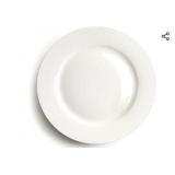 IQCWOOD 6.5 Inch Porcelain Plate Set of 12, White Dessert Plates Ceramic Salad Appetizer Plates for Christmas party, Ceramic Plates for Dinner