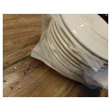 IQCWOOD 6.5 Inch Porcelain Plate Set of 12, White Dessert Plates Ceramic Salad Appetizer Plates for Christmas party, Ceramic Plates for Dinner