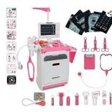 Pink Doctor Kit for Toddlers 3-5, Pretend Doctor Play Set with Cart, Stethoscope and Thermometer, Doctor Kit for Kids 6-8, Role Play Medical Toy