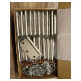 Pack of 2 ,36 Pack Rounded Satin Door Hinges Brushed Nickel 3.5 Inch Interior 3 1/2 Inch 5/8\" Radius Corners Iron Bifold Silver Residential Bed Room Hinge for Doors Hardware Controls House Decor Acce