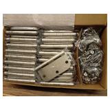 Pack of 2 ,36 Pack Rounded Satin Door Hinges Brushed Nickel 3.5 Inch Interior 3 1/2 Inch 5/8\" Radius Corners Iron Bifold Silver Residential Bed Room Hinge for Doors Hardware Controls House Decor Acce