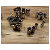 Chrome Socket Set Collection 34 piece  - Retail: $50