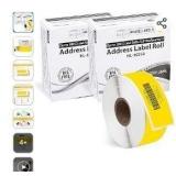 Pack of 3 ,HOUSELABELS Compatible DYMO 30252 Yellow Address Labels (1-1/8\" x 3-1/2\"), Strong Permanent Adhesive, Compatible with DYMO LW 350, 4XL, Rollo & Zebra Desktop Printers, 2 Rolls /700 Labels