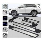 OLIKE Fashion Style Led Door Sill Scuff Plate Guard Sills Protector Trim Compatible with CR-V CRV 2023 2024