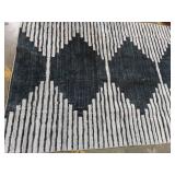 HelloTree Area Rug for Living Room 5x7 Washable Geometric Moroccan Rug Stripe Farmhouse Bohemian Minimalistic Non Slip Non Shedding Ultra Thin Soft Rug for Bedroom Office DiningRoom Nursery-Black - Re